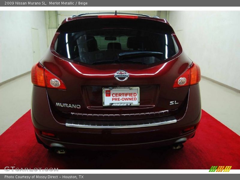 Merlot Metallic / Beige 2009 Nissan Murano SL