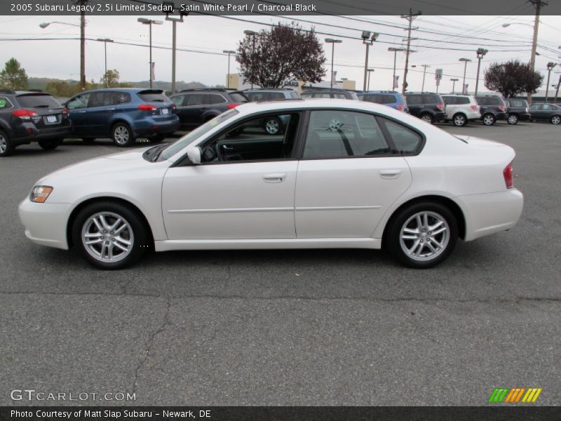 Satin White Pearl / Charcoal Black 2005 Subaru Legacy 2.5i Limited Sedan
