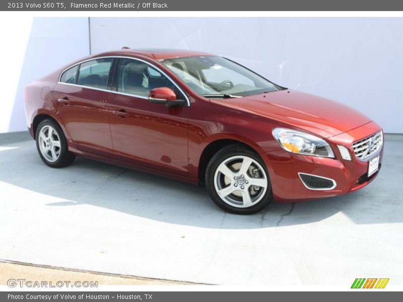 Flamenco Red Metallic / Off Black 2013 Volvo S60 T5