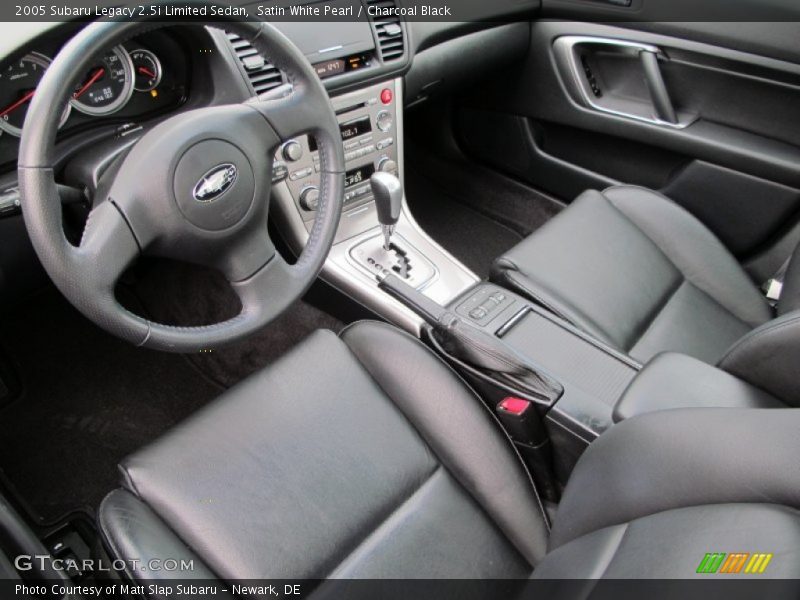 Satin White Pearl / Charcoal Black 2005 Subaru Legacy 2.5i Limited Sedan