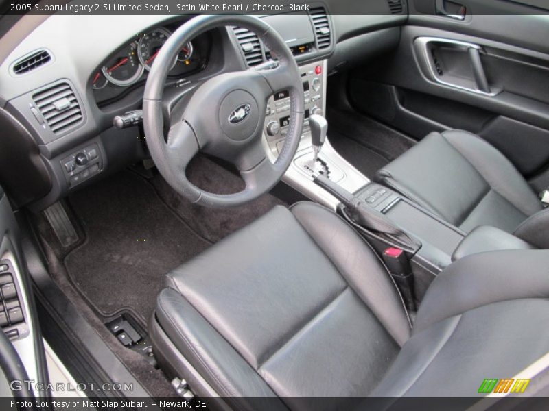 Satin White Pearl / Charcoal Black 2005 Subaru Legacy 2.5i Limited Sedan