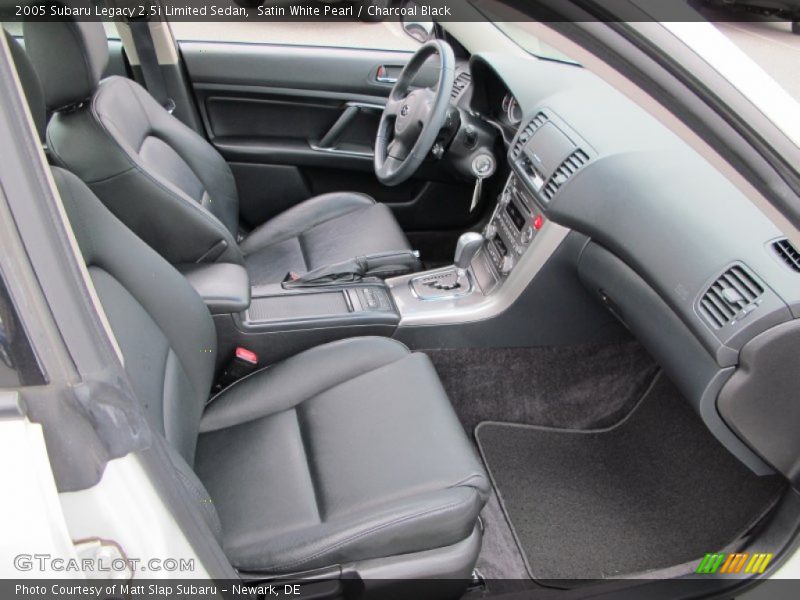 Satin White Pearl / Charcoal Black 2005 Subaru Legacy 2.5i Limited Sedan