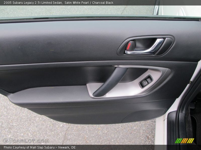 Satin White Pearl / Charcoal Black 2005 Subaru Legacy 2.5i Limited Sedan
