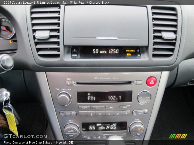 Satin White Pearl / Charcoal Black 2005 Subaru Legacy 2.5i Limited Sedan