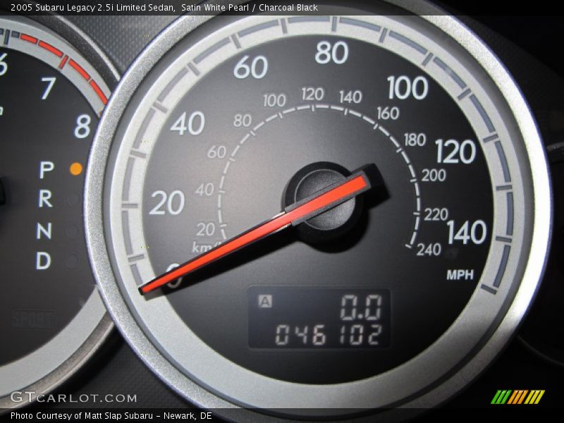 Satin White Pearl / Charcoal Black 2005 Subaru Legacy 2.5i Limited Sedan