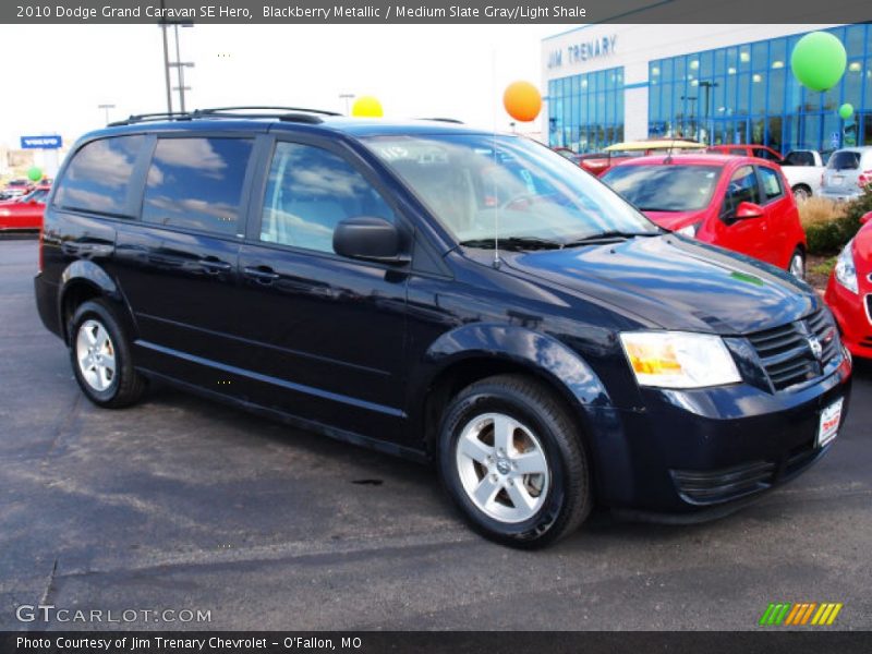 Blackberry Metallic / Medium Slate Gray/Light Shale 2010 Dodge Grand Caravan SE Hero