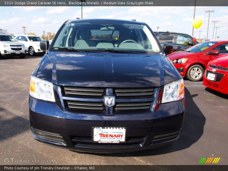 Blackberry Metallic / Medium Slate Gray/Light Shale 2010 Dodge Grand Caravan SE Hero