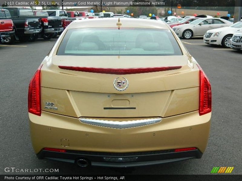 Summer Gold Metallic / Light Platinum/Brownstone Accents 2013 Cadillac ATS 2.5L Luxury