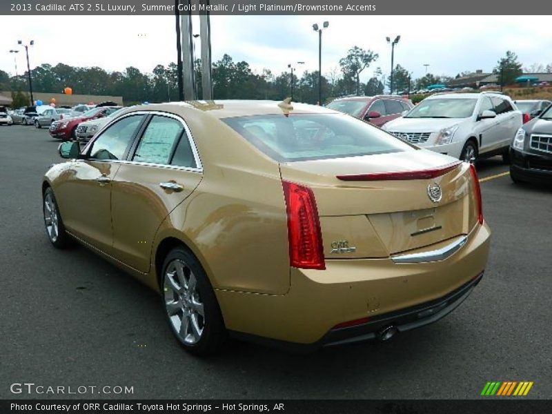Summer Gold Metallic / Light Platinum/Brownstone Accents 2013 Cadillac ATS 2.5L Luxury