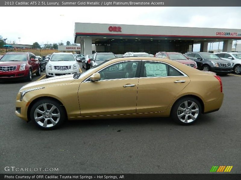 Summer Gold Metallic / Light Platinum/Brownstone Accents 2013 Cadillac ATS 2.5L Luxury