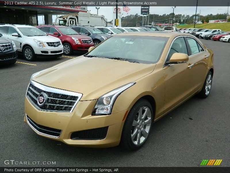 Summer Gold Metallic / Light Platinum/Brownstone Accents 2013 Cadillac ATS 2.5L Luxury