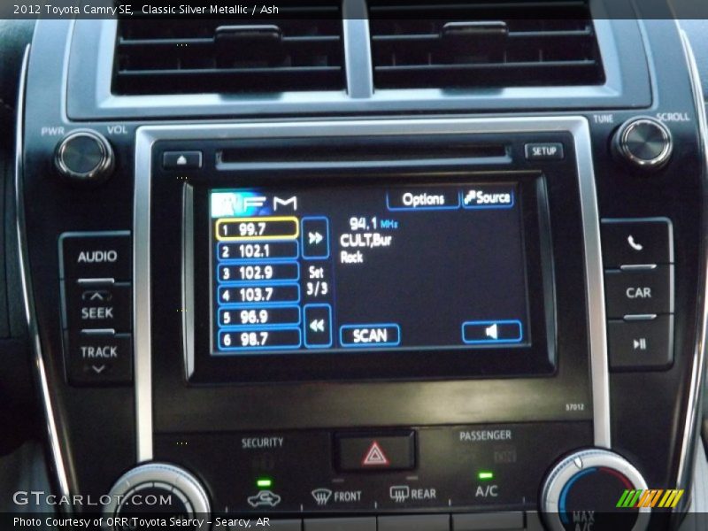 Classic Silver Metallic / Ash 2012 Toyota Camry SE