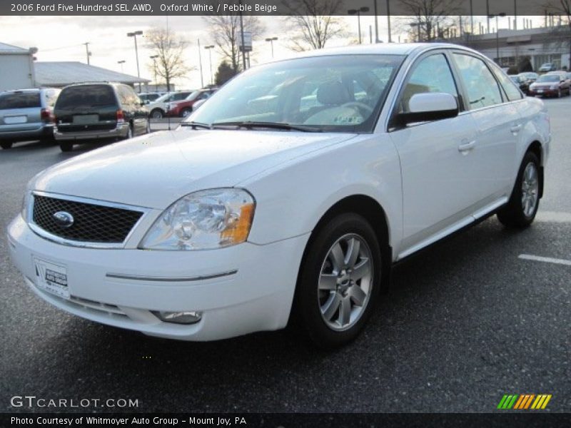 Oxford White / Pebble Beige 2006 Ford Five Hundred SEL AWD