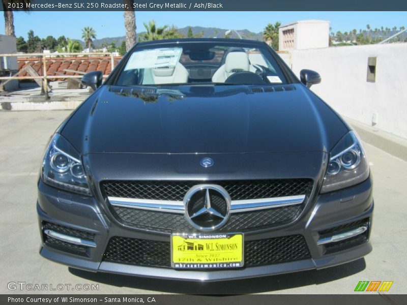 Steel Grey Metallic / Ash/Black 2013 Mercedes-Benz SLK 250 Roadster