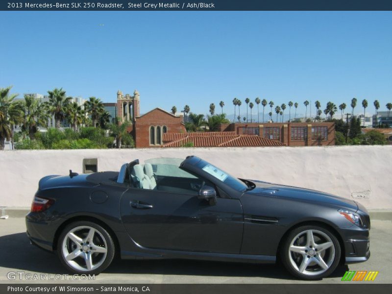 Steel Grey Metallic / Ash/Black 2013 Mercedes-Benz SLK 250 Roadster