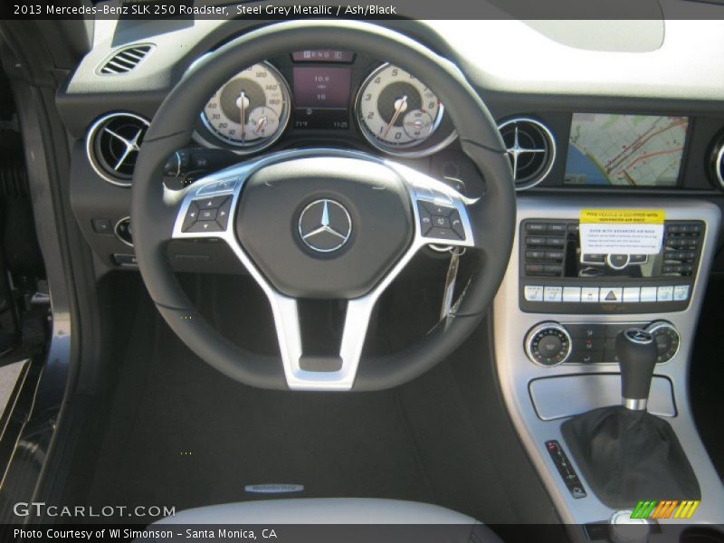 Steel Grey Metallic / Ash/Black 2013 Mercedes-Benz SLK 250 Roadster