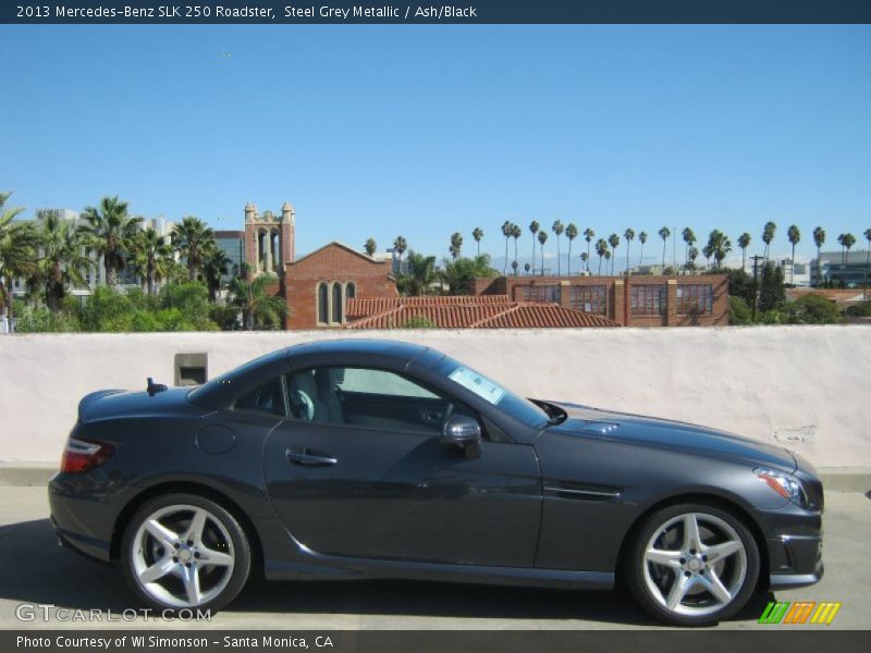 Steel Grey Metallic / Ash/Black 2013 Mercedes-Benz SLK 250 Roadster
