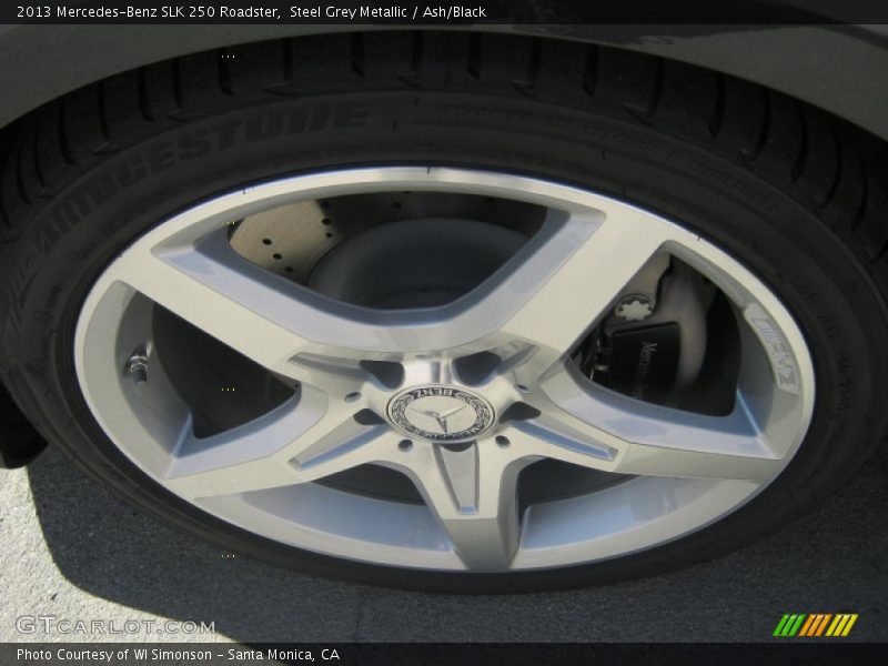 Steel Grey Metallic / Ash/Black 2013 Mercedes-Benz SLK 250 Roadster