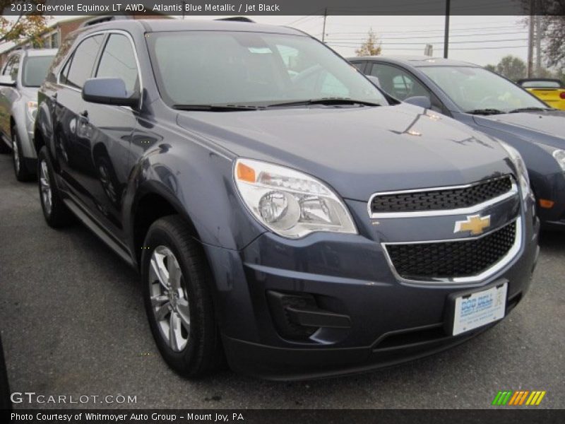 Atlantis Blue Metallic / Jet Black 2013 Chevrolet Equinox LT AWD