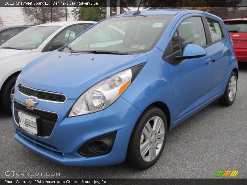 Denim (Blue) / Silver/Blue 2013 Chevrolet Spark LS