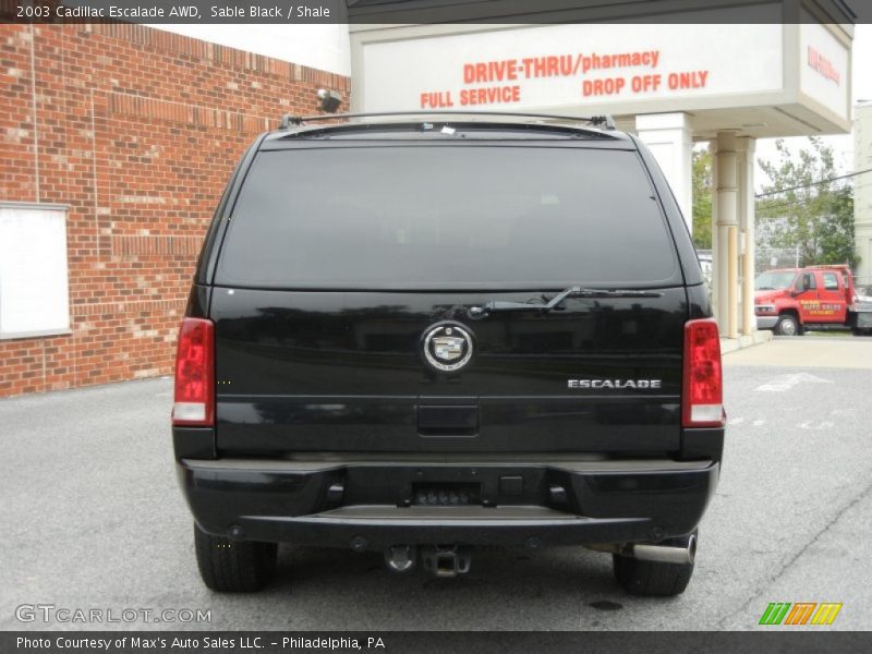 Sable Black / Shale 2003 Cadillac Escalade AWD