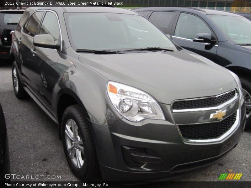 Steel Green Metallic / Jet Black 2013 Chevrolet Equinox LT AWD