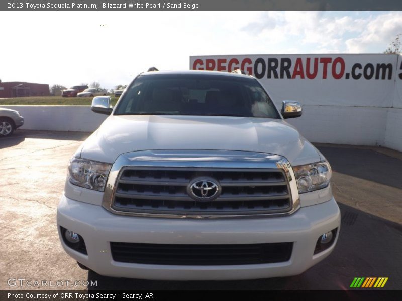 Blizzard White Pearl / Sand Beige 2013 Toyota Sequoia Platinum