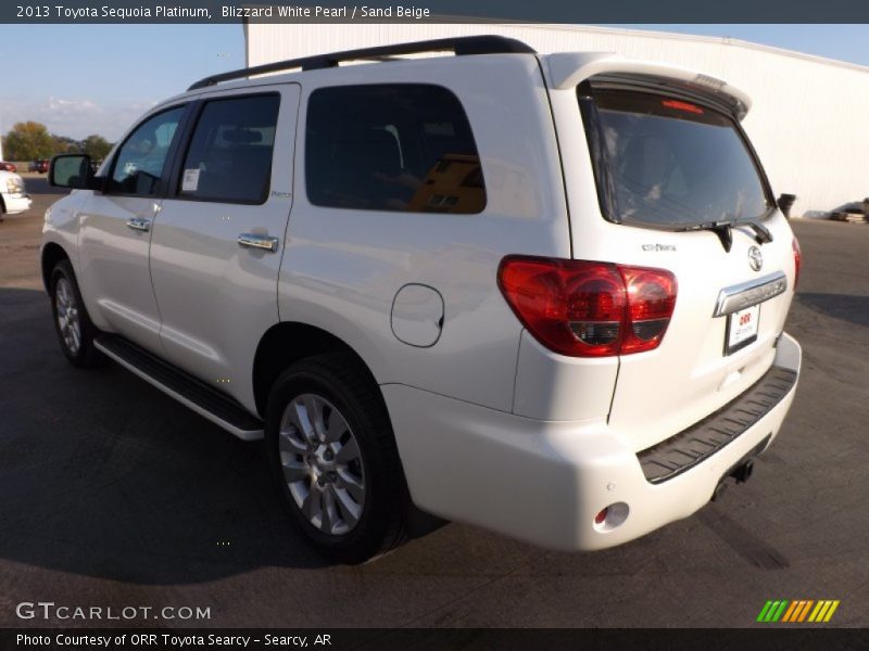 Blizzard White Pearl / Sand Beige 2013 Toyota Sequoia Platinum