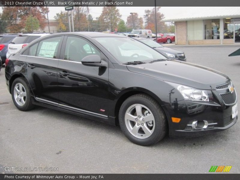 Black Granite Metallic / Jet Black/Sport Red 2013 Chevrolet Cruze LT/RS