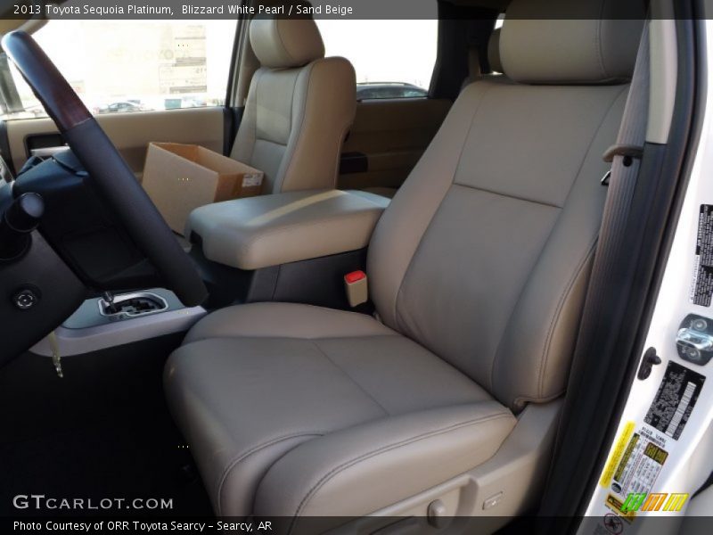 Blizzard White Pearl / Sand Beige 2013 Toyota Sequoia Platinum