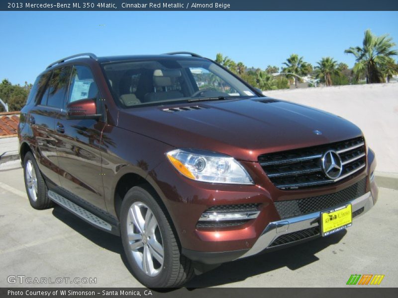 Cinnabar Red Metallic / Almond Beige 2013 Mercedes-Benz ML 350 4Matic