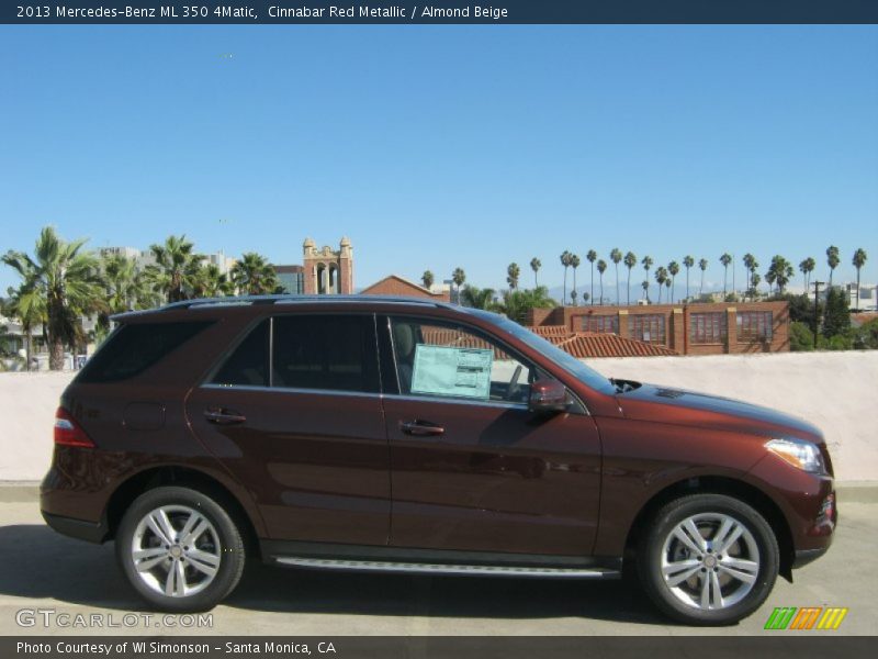 Cinnabar Red Metallic / Almond Beige 2013 Mercedes-Benz ML 350 4Matic