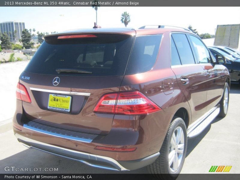 Cinnabar Red Metallic / Almond Beige 2013 Mercedes-Benz ML 350 4Matic