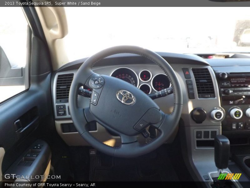 Super White / Sand Beige 2013 Toyota Sequoia SR5