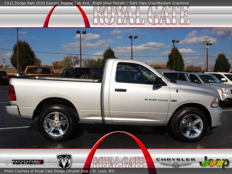Bright Silver Metallic / Dark Slate Gray/Medium Graystone 2012 Dodge Ram 1500 Express Regular Cab 4x4