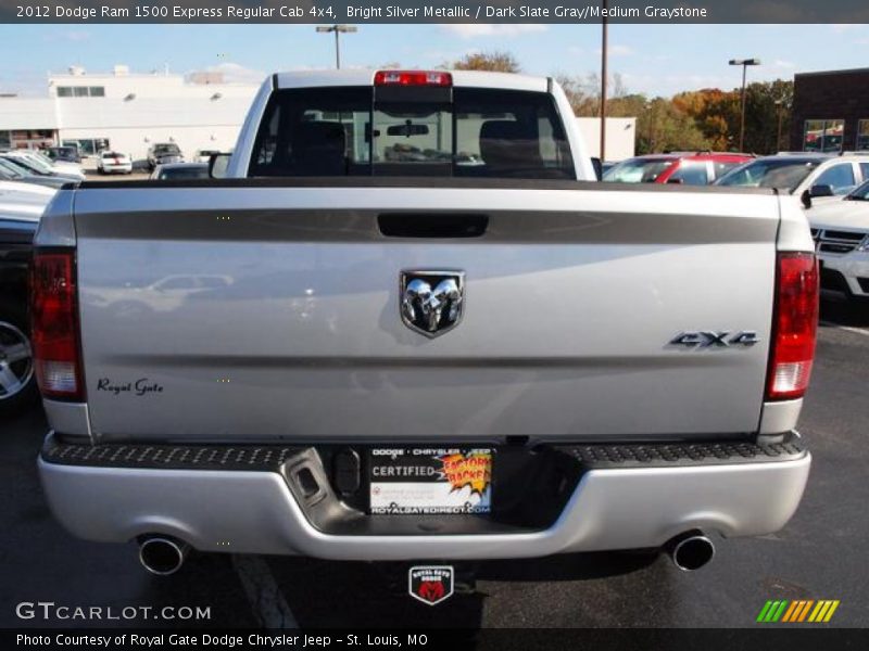 Bright Silver Metallic / Dark Slate Gray/Medium Graystone 2012 Dodge Ram 1500 Express Regular Cab 4x4