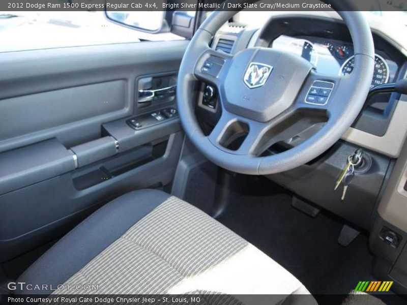 Bright Silver Metallic / Dark Slate Gray/Medium Graystone 2012 Dodge Ram 1500 Express Regular Cab 4x4