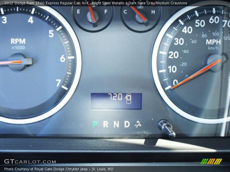 Bright Silver Metallic / Dark Slate Gray/Medium Graystone 2012 Dodge Ram 1500 Express Regular Cab 4x4