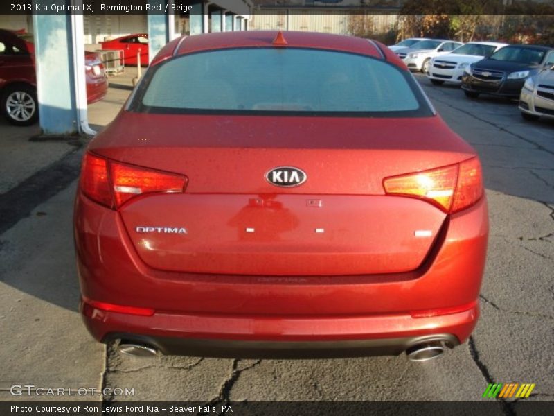 Remington Red / Beige 2013 Kia Optima LX
