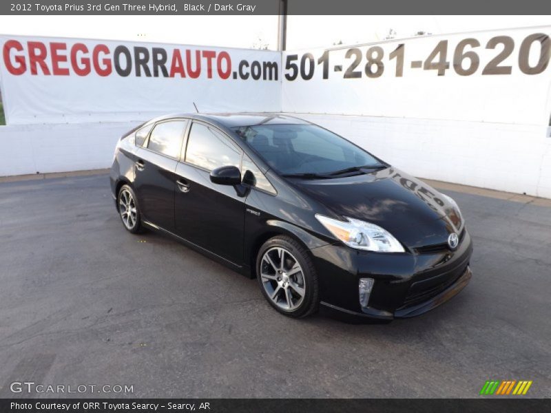 Black / Dark Gray 2012 Toyota Prius 3rd Gen Three Hybrid