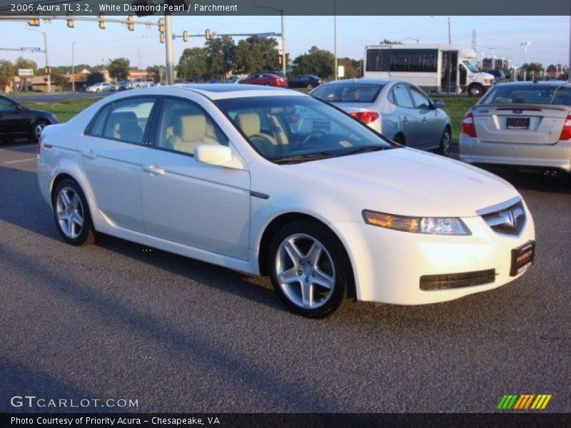 White Diamond Pearl / Parchment 2006 Acura TL 3.2