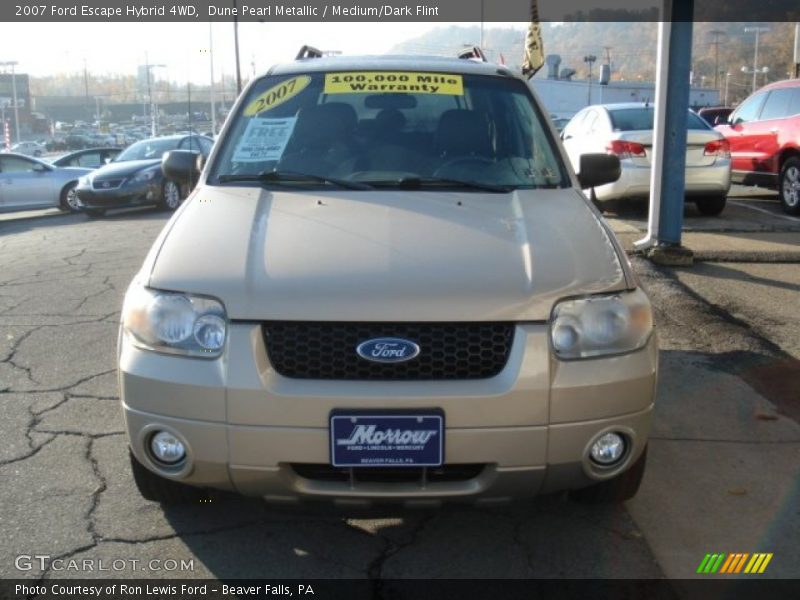 Dune Pearl Metallic / Medium/Dark Flint 2007 Ford Escape Hybrid 4WD