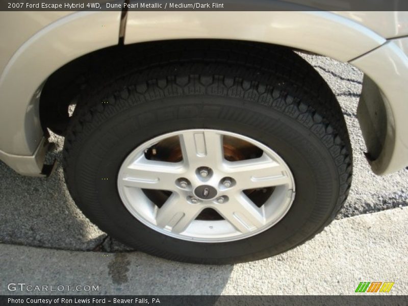 Dune Pearl Metallic / Medium/Dark Flint 2007 Ford Escape Hybrid 4WD