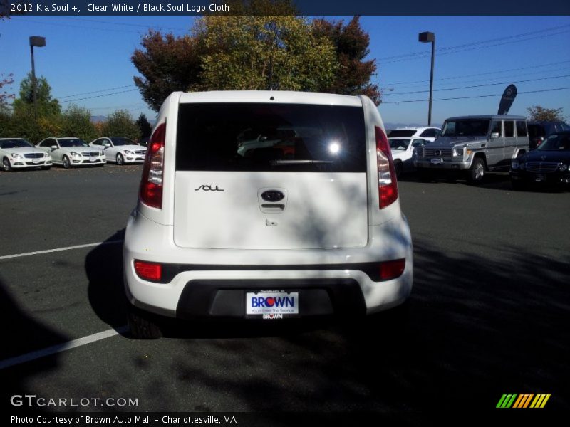 Clear White / Black Soul Logo Cloth 2012 Kia Soul +