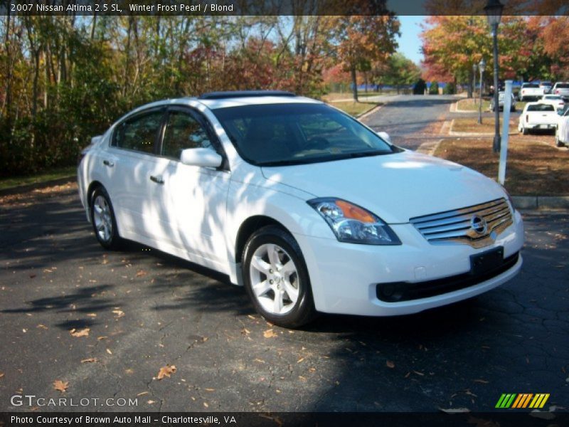 Winter Frost Pearl / Blond 2007 Nissan Altima 2.5 SL