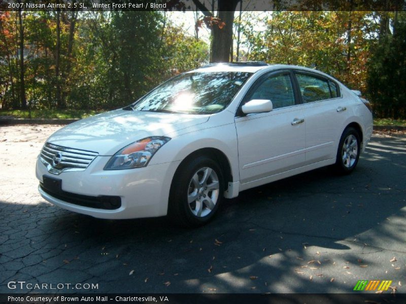 Winter Frost Pearl / Blond 2007 Nissan Altima 2.5 SL