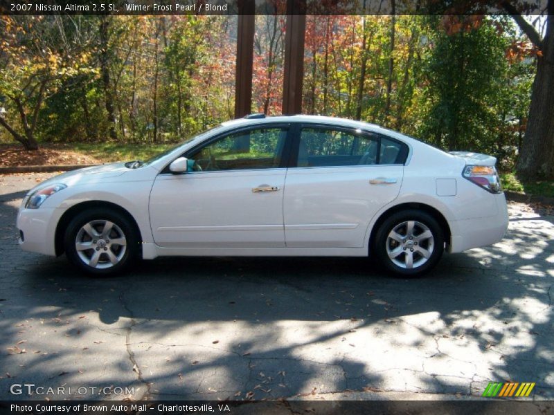 Winter Frost Pearl / Blond 2007 Nissan Altima 2.5 SL
