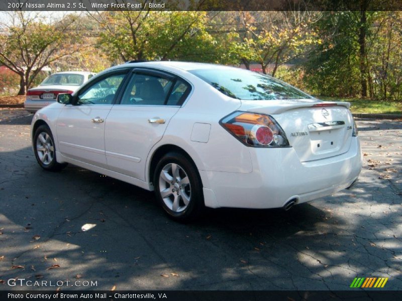 Winter Frost Pearl / Blond 2007 Nissan Altima 2.5 SL