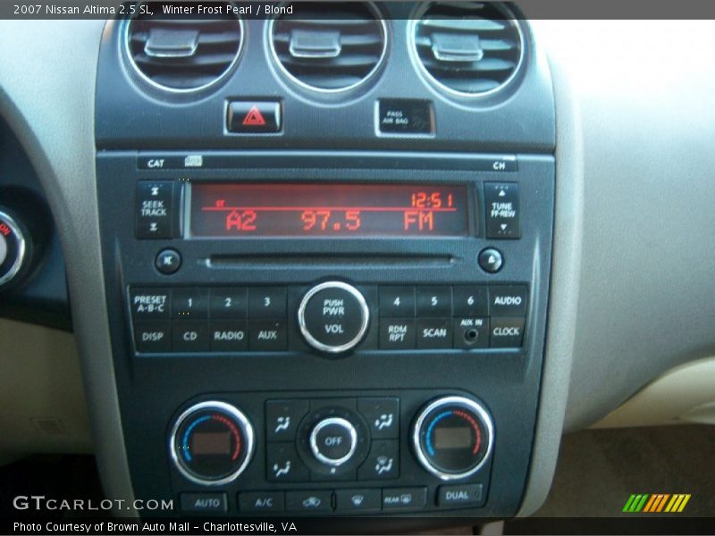 Winter Frost Pearl / Blond 2007 Nissan Altima 2.5 SL