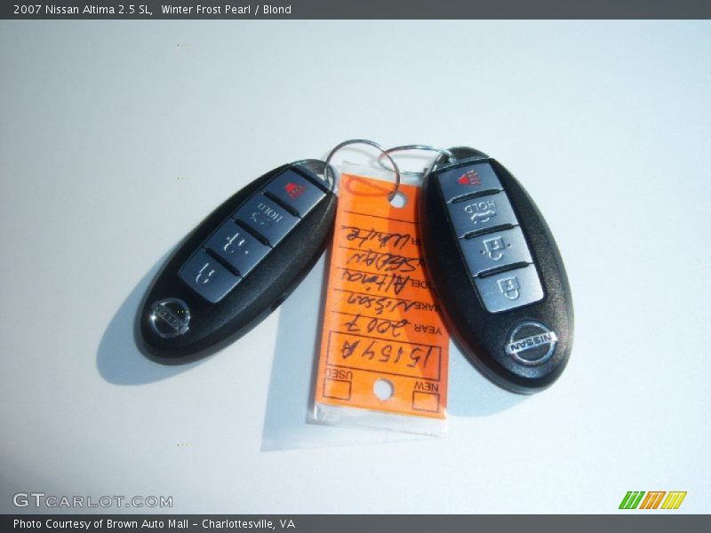 Winter Frost Pearl / Blond 2007 Nissan Altima 2.5 SL
